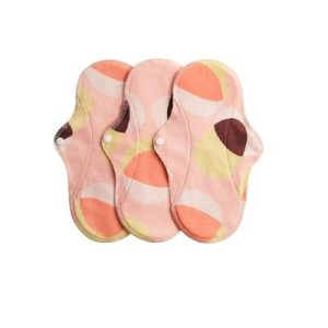 3 serviettes hygiéniques lavables - coton BIO - REGULAR - Pink Hoop