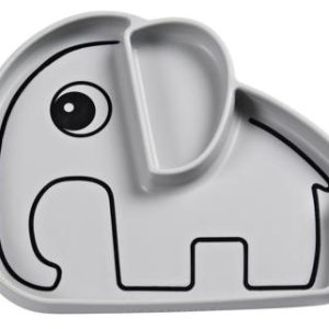 Assiette silicone Elphee gris - Done by Deer
