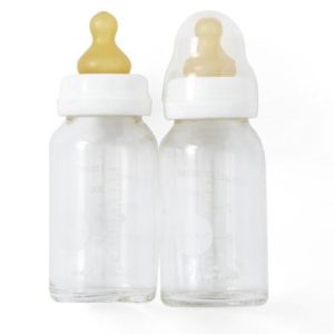 Biberon en verre 120 ml 3 à 24 mois lot de 2 - Heveaplanet