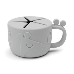 Boîte à collations en silicone Peekaboo Raffi grey - Done by Deer