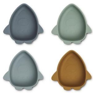 Bols en silicone Iggy space blue multi mix 4 pièces - Liewood