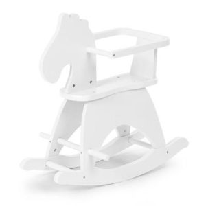 Cheval à bascule en bois blanc  - Childhome