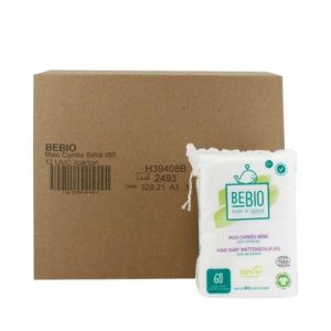 Coton bio bébé maxi carrés - 12x60 pièces