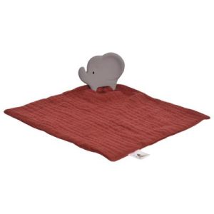 Doudou avec tête en caoutchouc éléphant - Tikiri