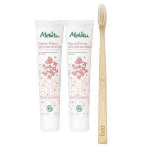 Duo de dentifrices Bio Gencives sensibles 75 ml + Brosse à dent