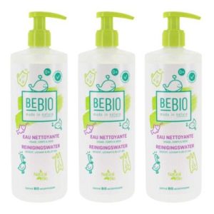 Eau nettoyante bébé pour visage, corps et siège - 3x500ml
