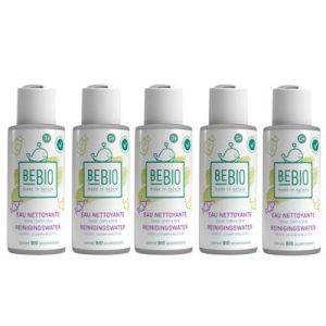 Eau nettoyante bébé pour visage, corps et siège - Format voyage 5x100ml