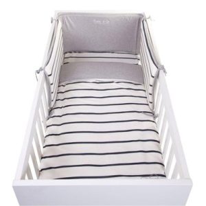 Housse de couette et taie 100x140 cm jersey marin - Childhome