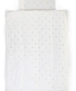 Housse de couette et taie jersey 100x140 cm gold dots - Childhome
