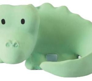 Jouet de dentition / de bain crocodile en caoutchouc avec grelot - Tikiri