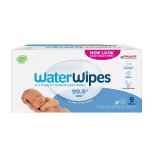 Lingettes à l'eau pour bébé bio 540pc (9 x 60 pc) - WaterWipes