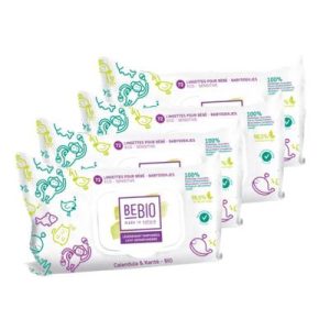 Lingettes bébé légèrement parfumées - 4x72 lingettes