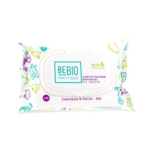 Lingettes bébé légèrement parfumées - Format de voyage 20 lingettes