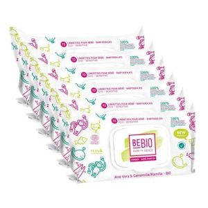 Lingettes bébé sans parfum - 8x72 lingettes