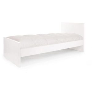 Lit junior 90x200 cm quadro white + sommier et lattes - Childhome