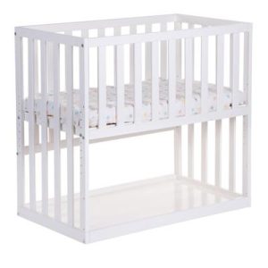 Lit pour bébé Cododo hêtre et roues blanc 55x95 cm - Childhome