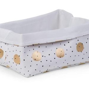 Panier canvas 40x30x20 cm boules dorees - Childhome
