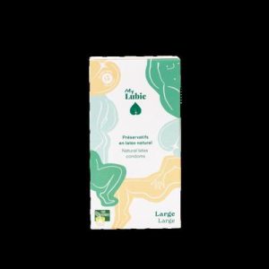 Préservatifs ultra fins en latex équitable - taille large - 12 unités