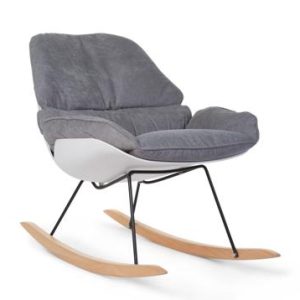 Rocking chaise à bacule lounge blanc/gris - Childhome