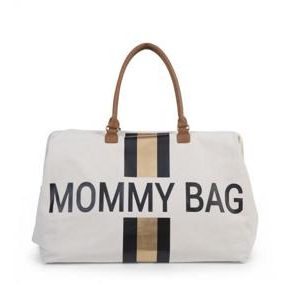 Sac à langer Mommy Bag Large blanc cassé noir/or - Childhome