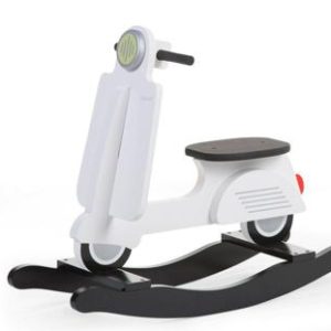 Scooter à bascule en bois blanc et noir  - Childhome
