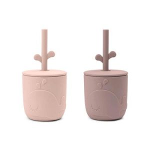 Tasse avec paille Peekaboo set de 2 Wally powder - Done by Deer
