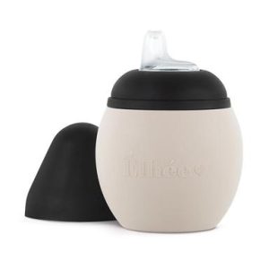 Tasse d'apprentissage en silicone Bubble 240 ml sand black - Elhée